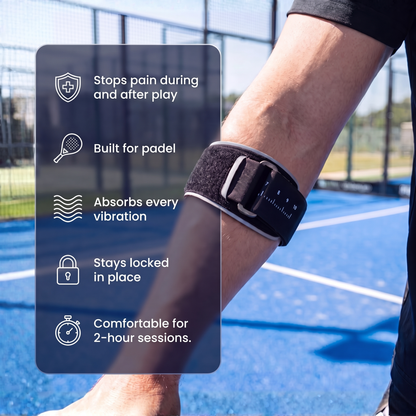 PadelGuard Elbow Support – Absorbs Racket Vibrations to Stop Padel Elbow Pain at the Source